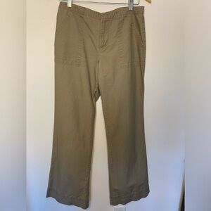 Gap Y2K “Ellie” Wide Leg Summer Pants Tan Light Weight Women’s Sz 8 Linen/Cotton